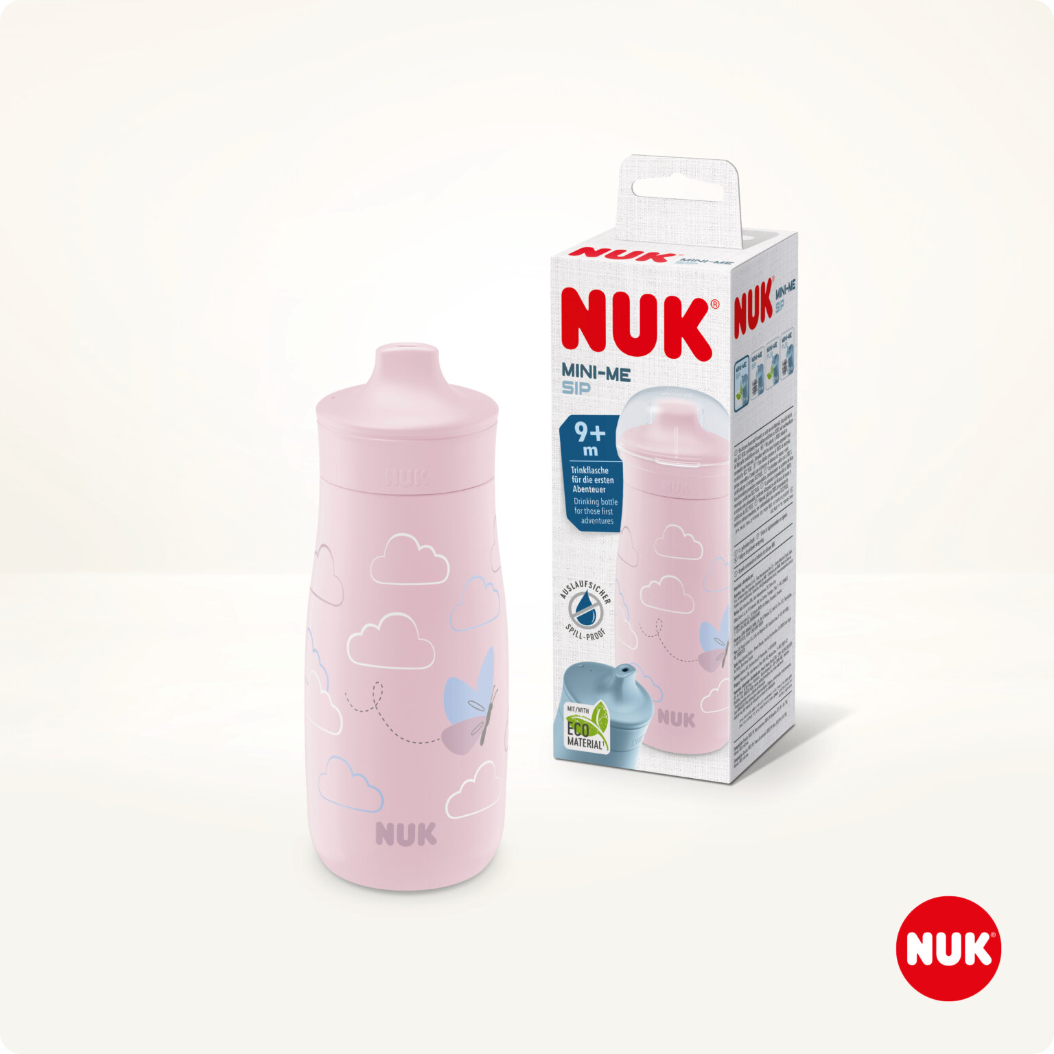 NUK - MINI-ME SIP Πλαστικό Παιδικό Παγούρι 9m+ (ροζ) - 300ml 10225323